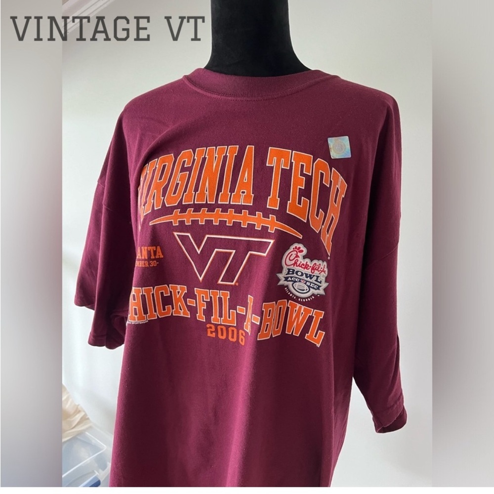 Virginia Tech 2006 Chick Fil A Bowl T shirt, 2x , NWT